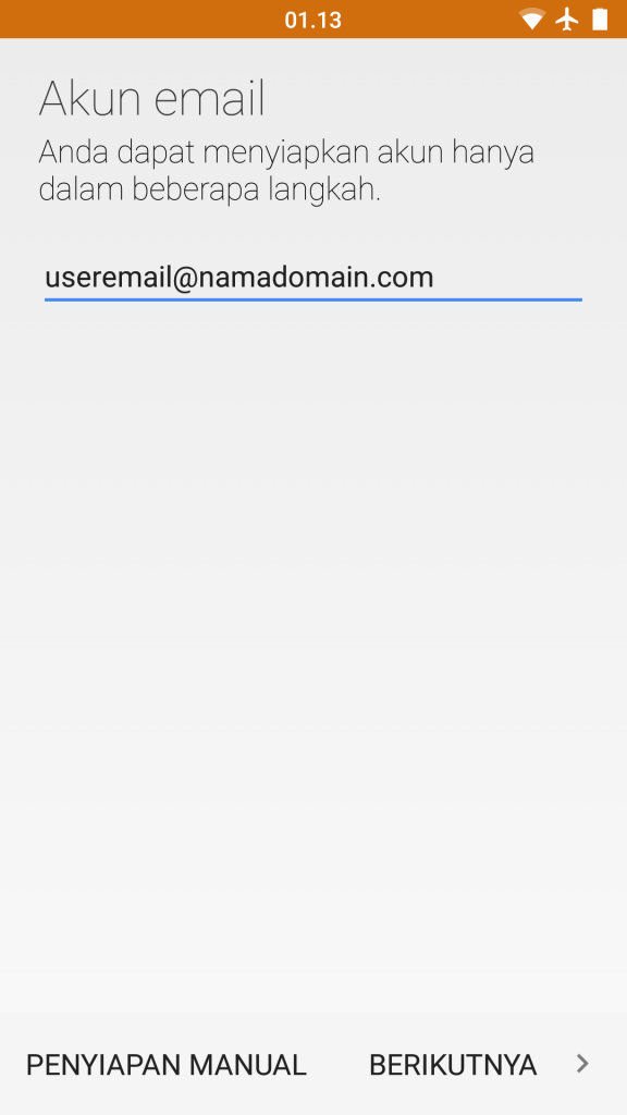 Setting Email Android 2