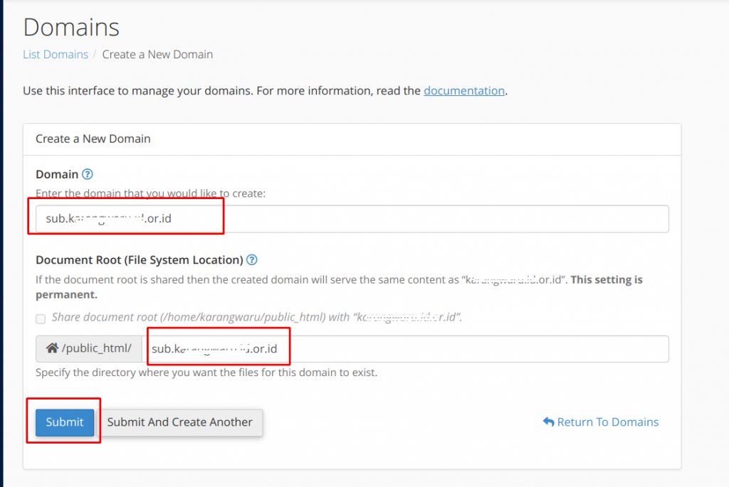 Cara Mudah Membuat Sub Domain Di CPanel