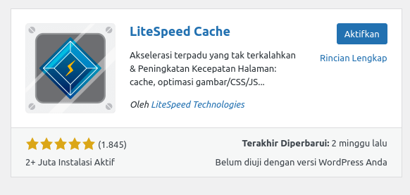 Wordpress Semakin Kenceng Menggunakan LiteSpeed Cache