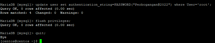 cara reset password MySQL di VPS