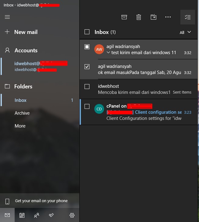 Cara Setting Email Hosting di Windows 11